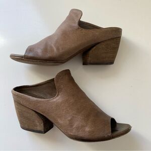 Officine Creative Adele Leather Open Toe Block Heel Mules Size 36.5
6.5